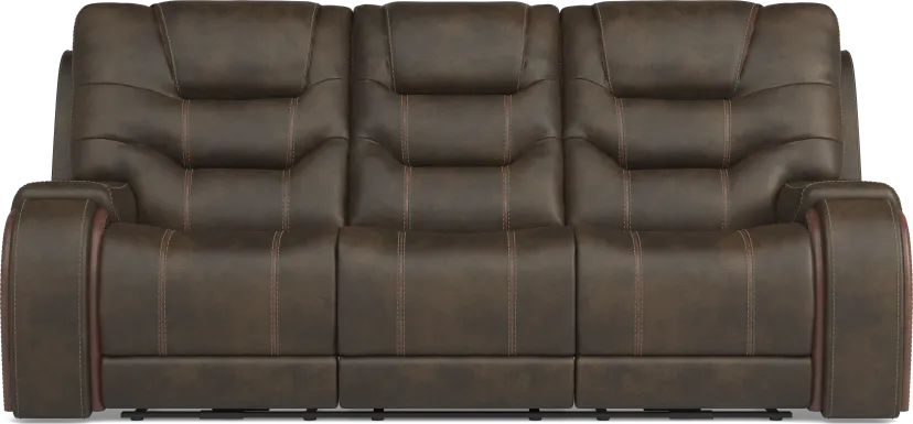 Laredo Springs Brown Reclining Sofa