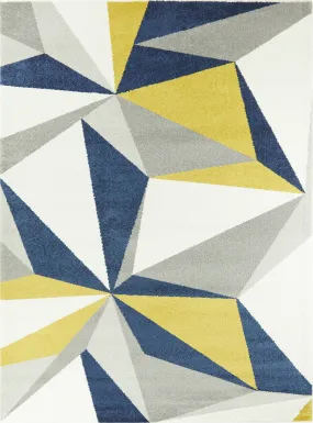 Pinboia Blue/Multi 5'3 x 7' Rug