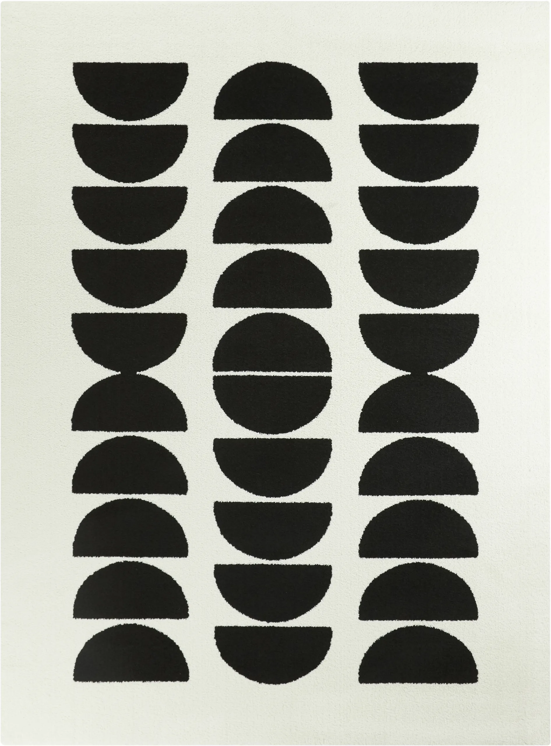 Wumolf Black/White 5'3 x 7' Rug - Image 1
