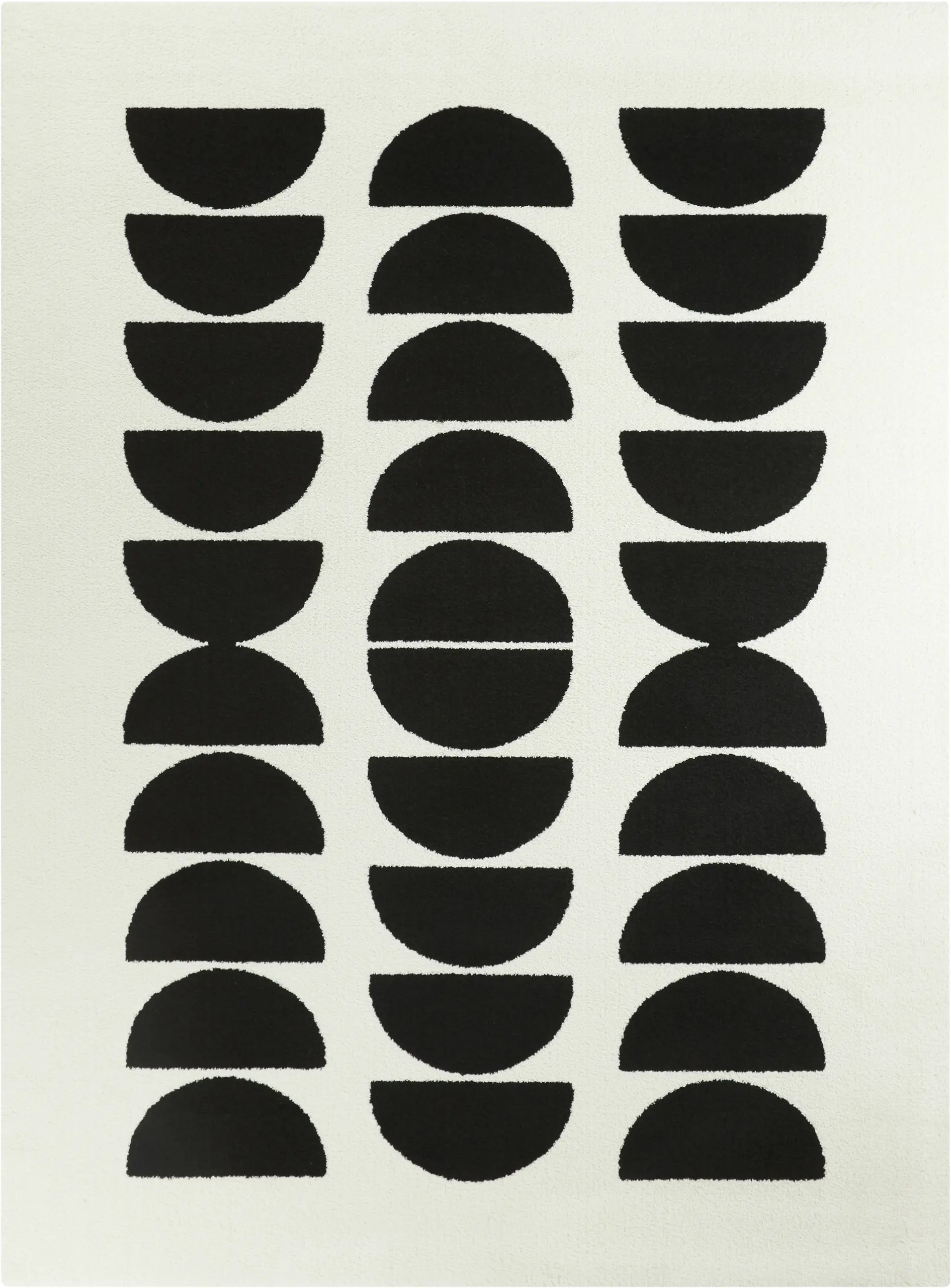 Wumolf Black/White 5'3 x 7' Rug