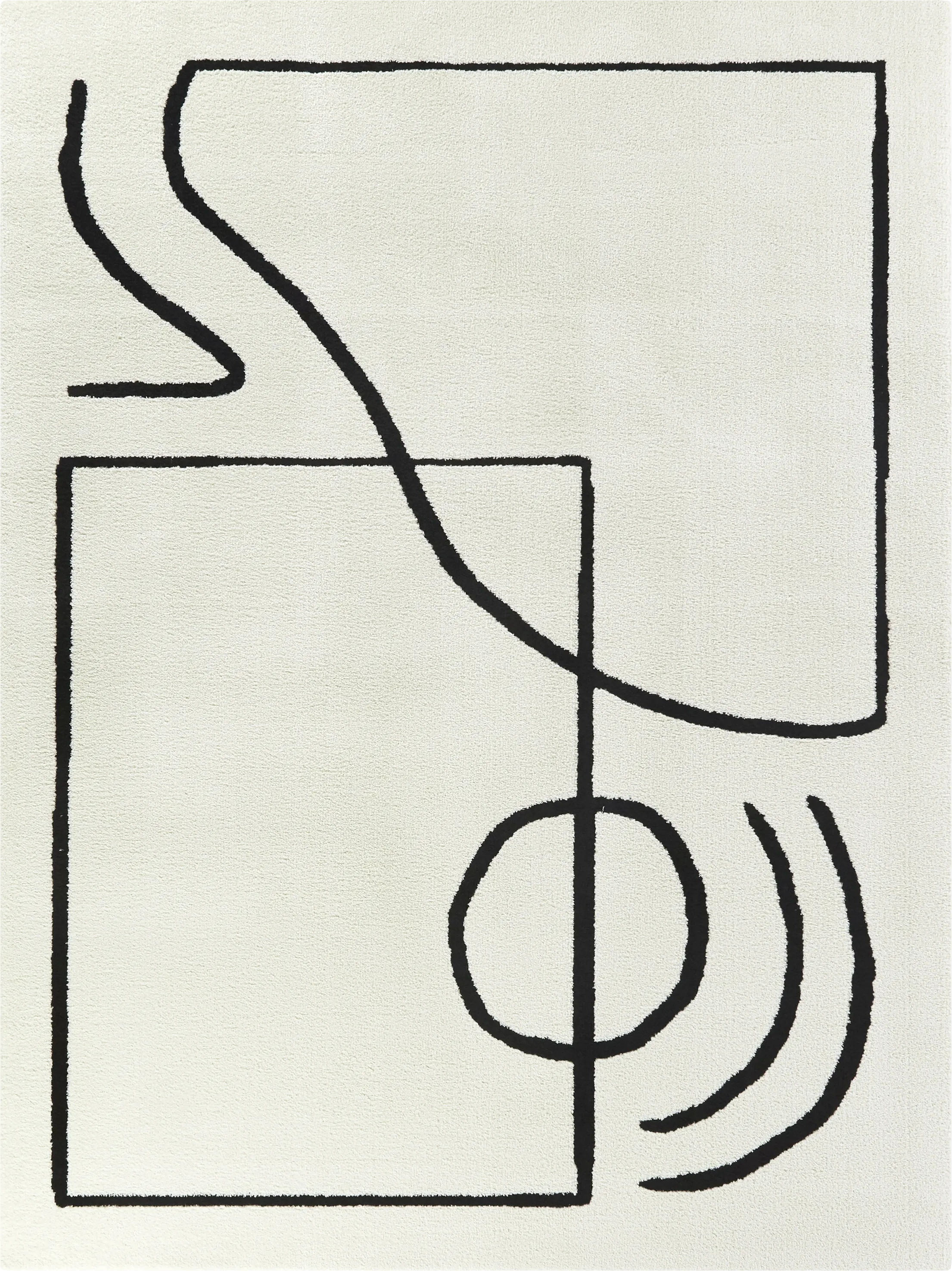 Swesilf Black/White 5'3 x 7' Rug