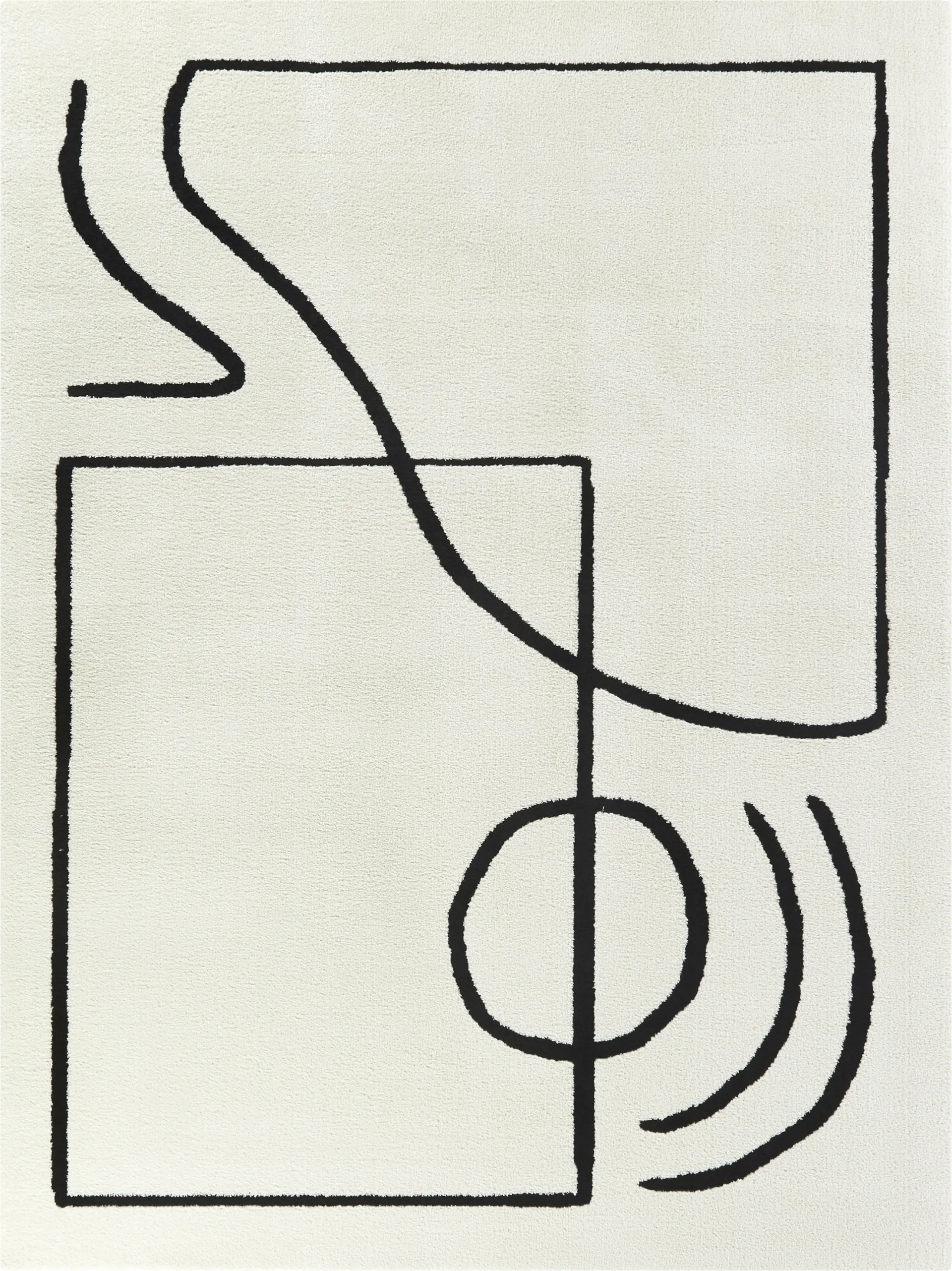 Swesilf Black/White 7'10 x 10' Rug - Image 1