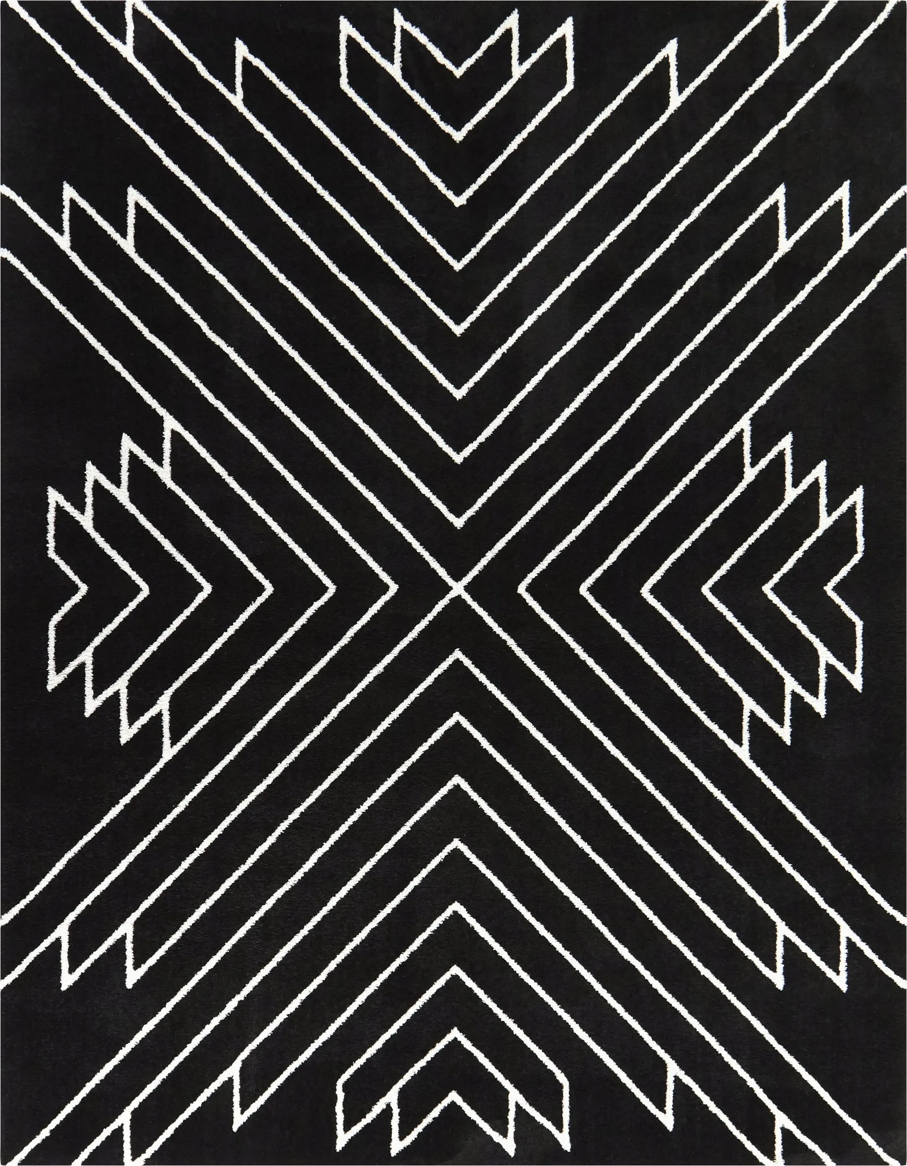 Wrilas Black/White 7'10 x 10' Rug - Thumbnail - Image 1