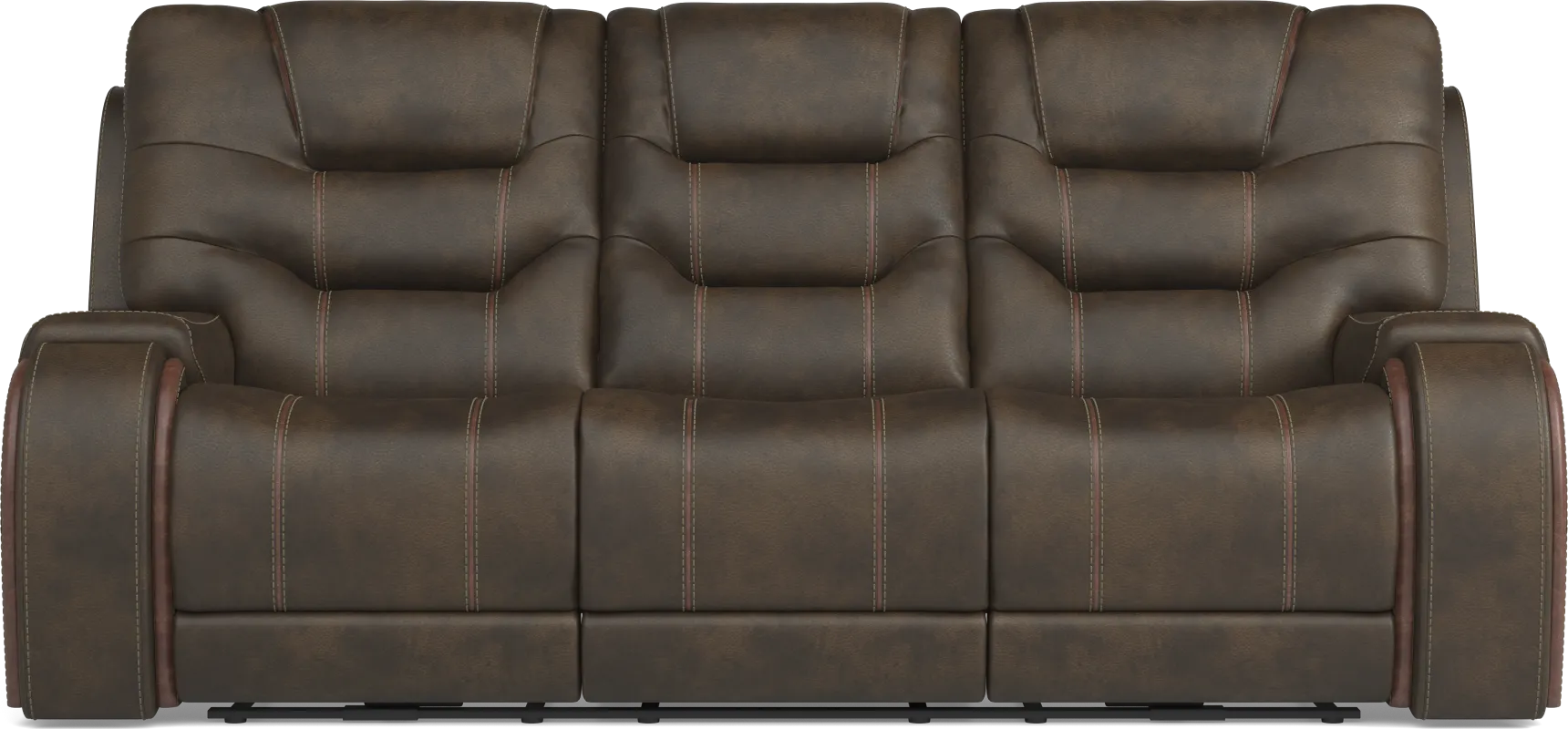 Laredo Springs Brown Dual Power Reclining Sofa