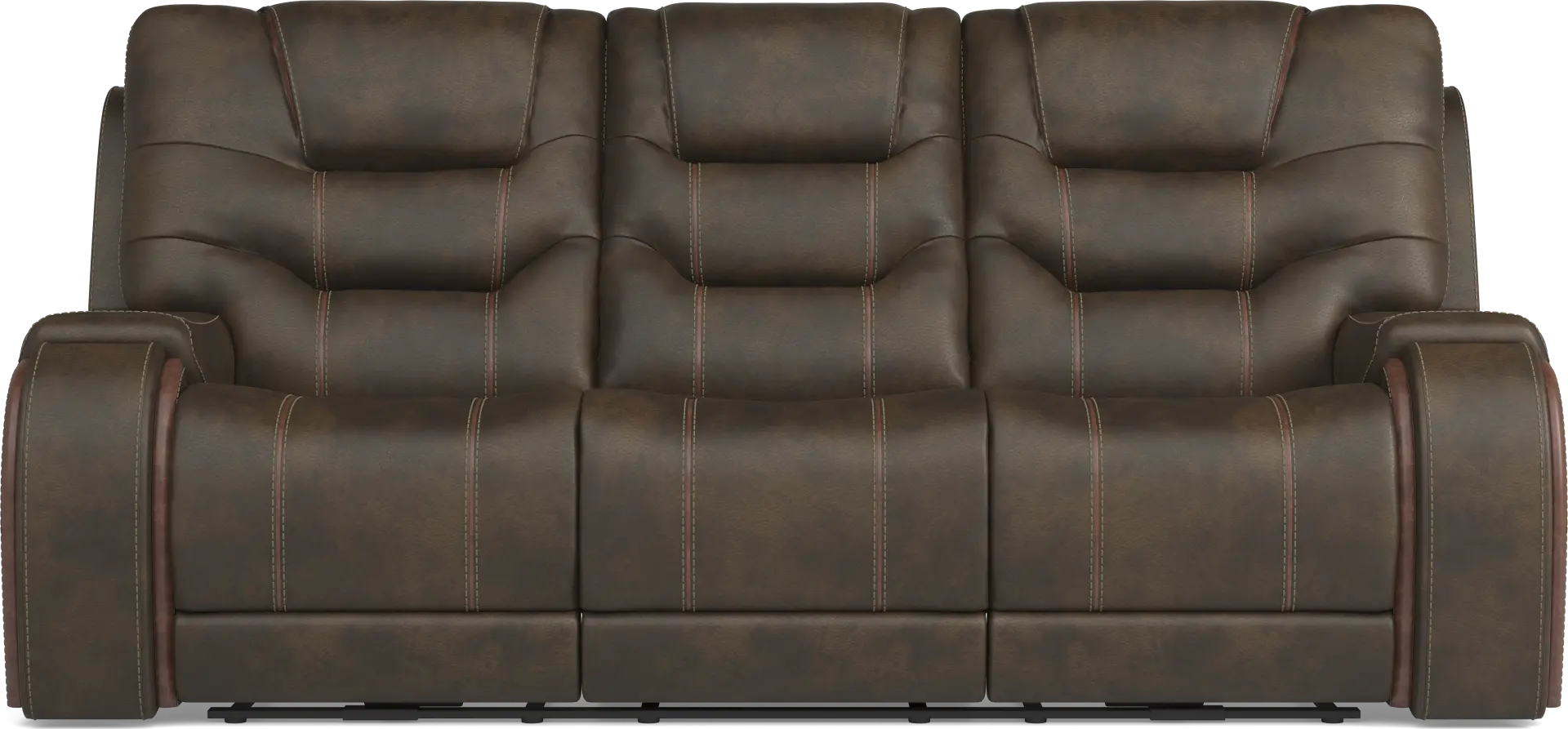 Laredo Springs Brown Dual Power Reclining Sofa