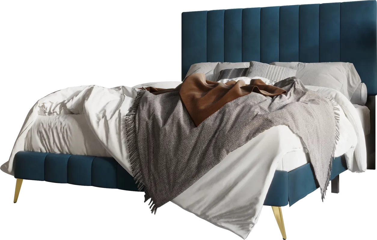 Coleta Blue Twin Bed