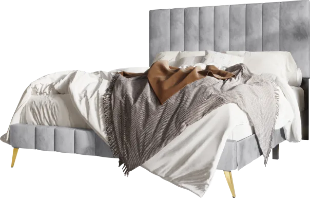 Coleta Light Gray King Bed