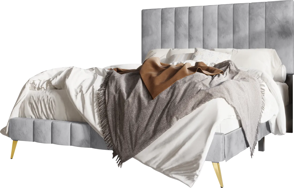 Coleta Light Gray King Bed