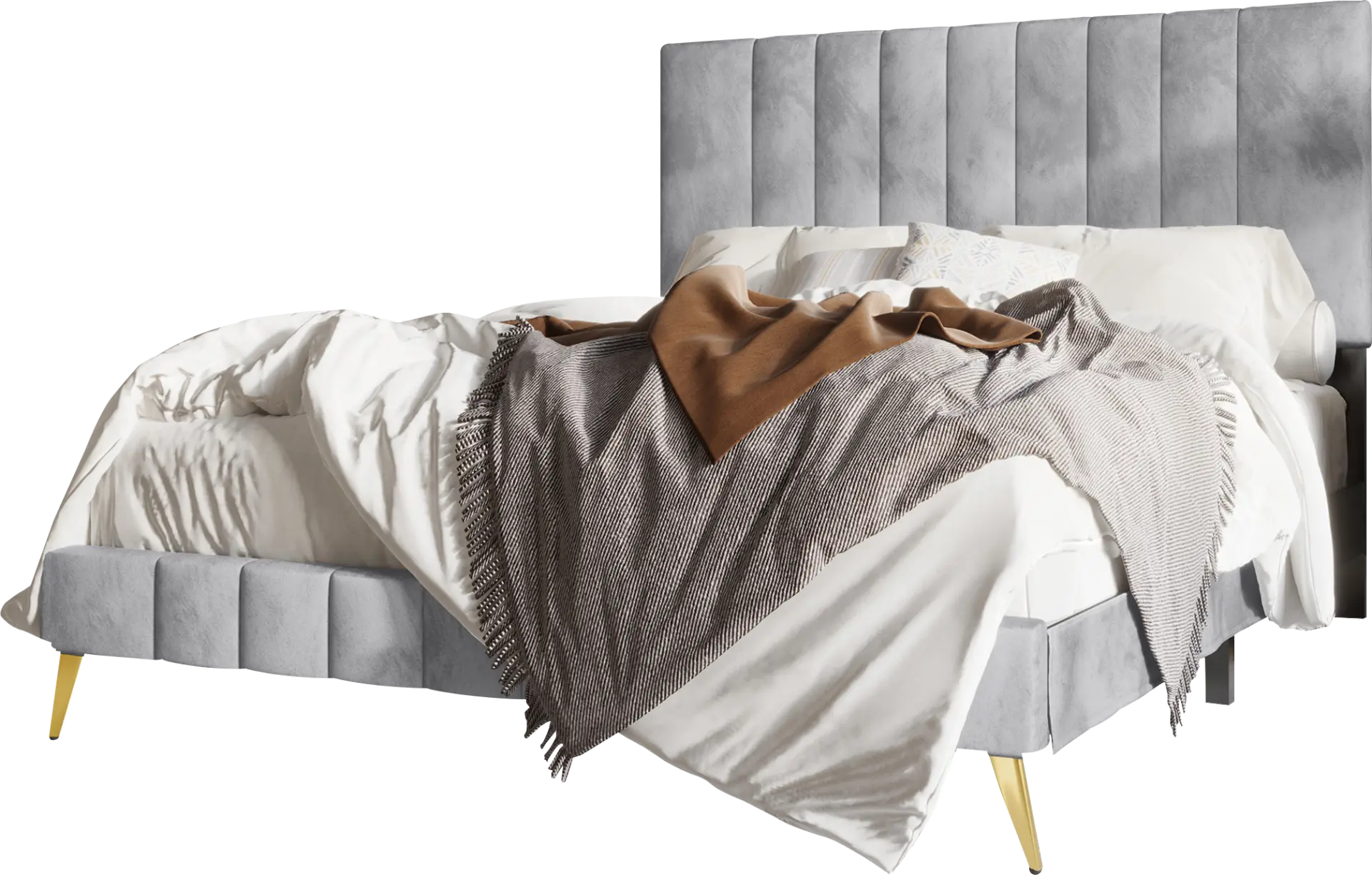 Coleta Light Gray King Bed