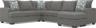 2 pc right arm chaise sectional