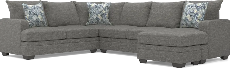 2 pc right arm chaise sectional