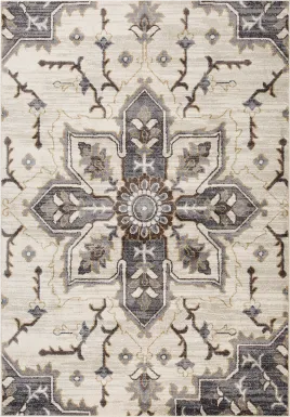 Vinrue Ivory/Blue 5'3 x 7'6 Rug