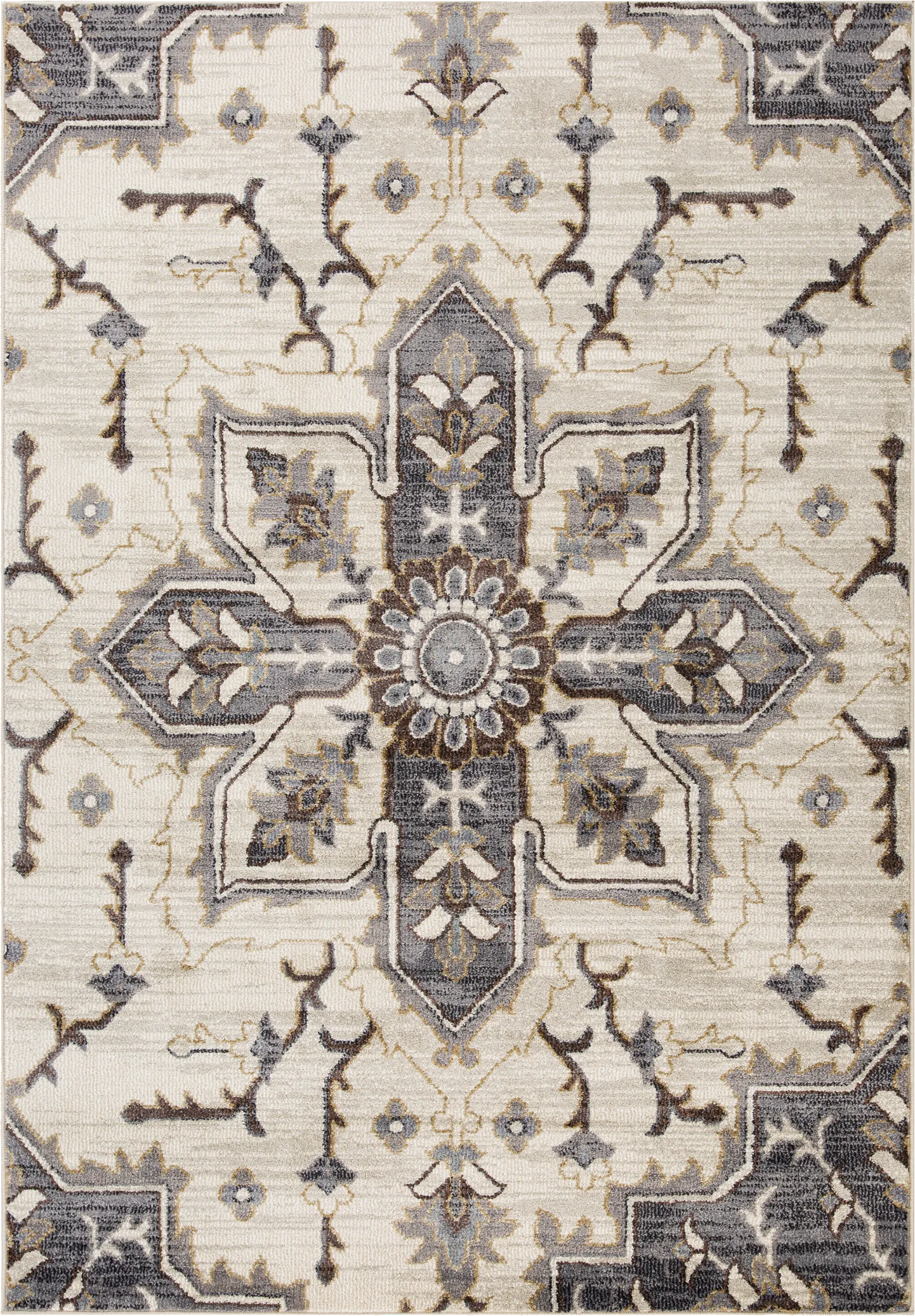 Vinrue Ivory/Blue 5'3 x 7'6 Rug - Image 1