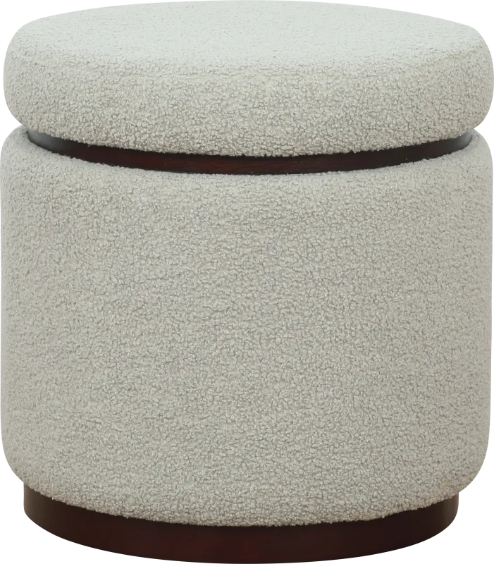 Kids Charleston Light Gray Storage Ottoman