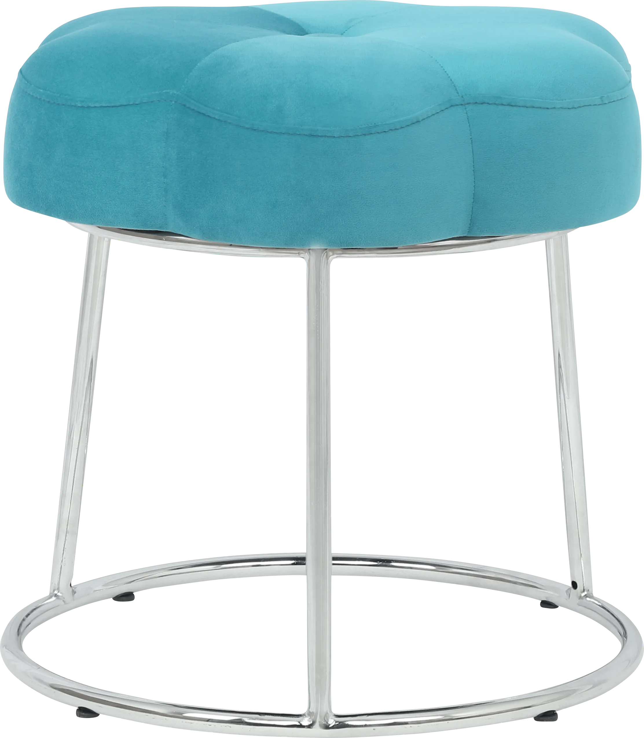 Kids Camelia Teal Vanity Stool - Thumbnail - Image 1