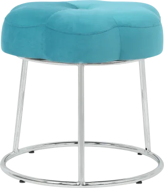 Kids Camelia Teal Vanity Stool