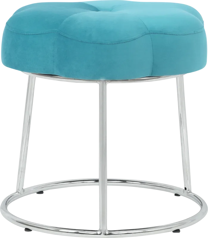 Kids Camelia Teal Vanity Stool