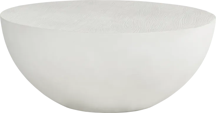 Petra White Round Outdoor Cocktail Table