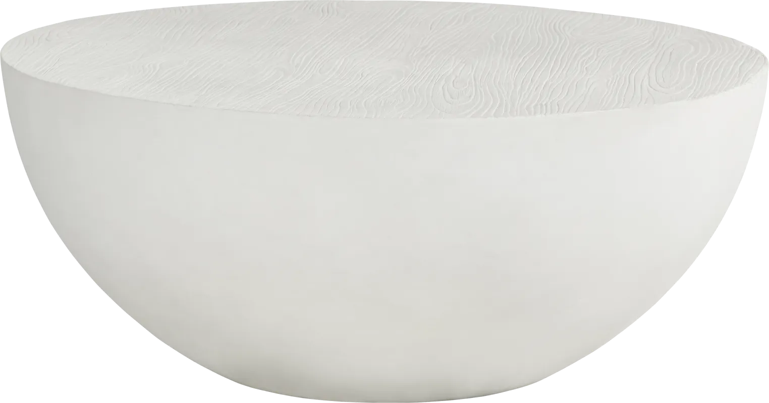 Petra White Round Outdoor Cocktail Table