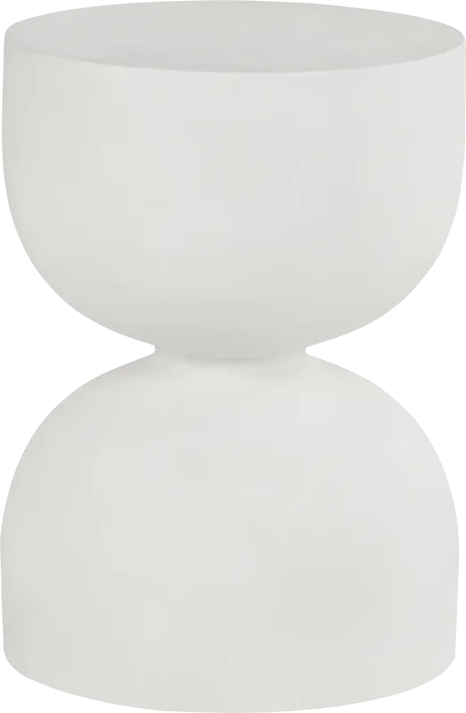 Petra White Outdoor End Table