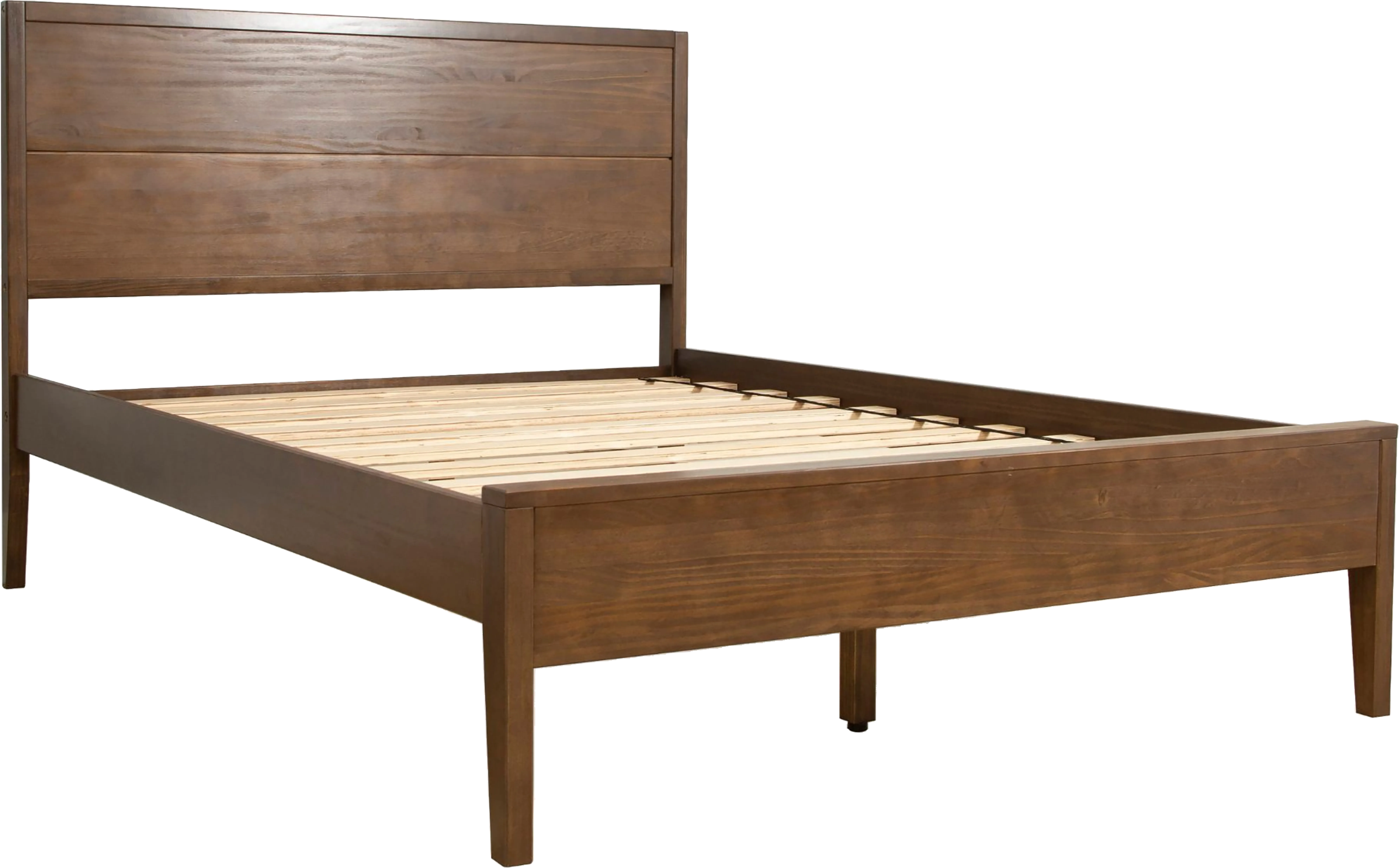 Learitt Walnut Queen Platform Bed - Thumbnail - Image 1