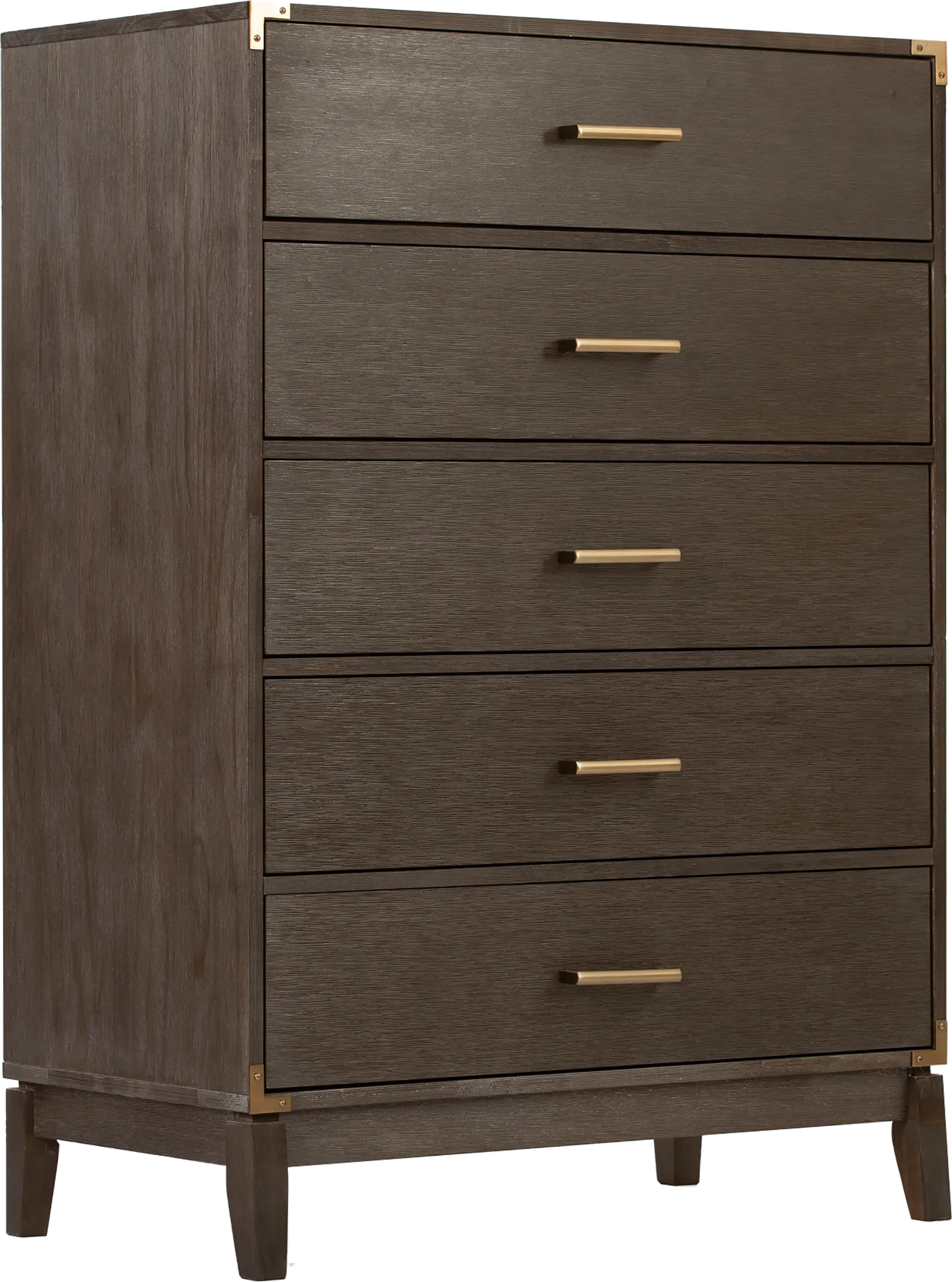 Natoma Brown 5-Drawer Chest - Image 1