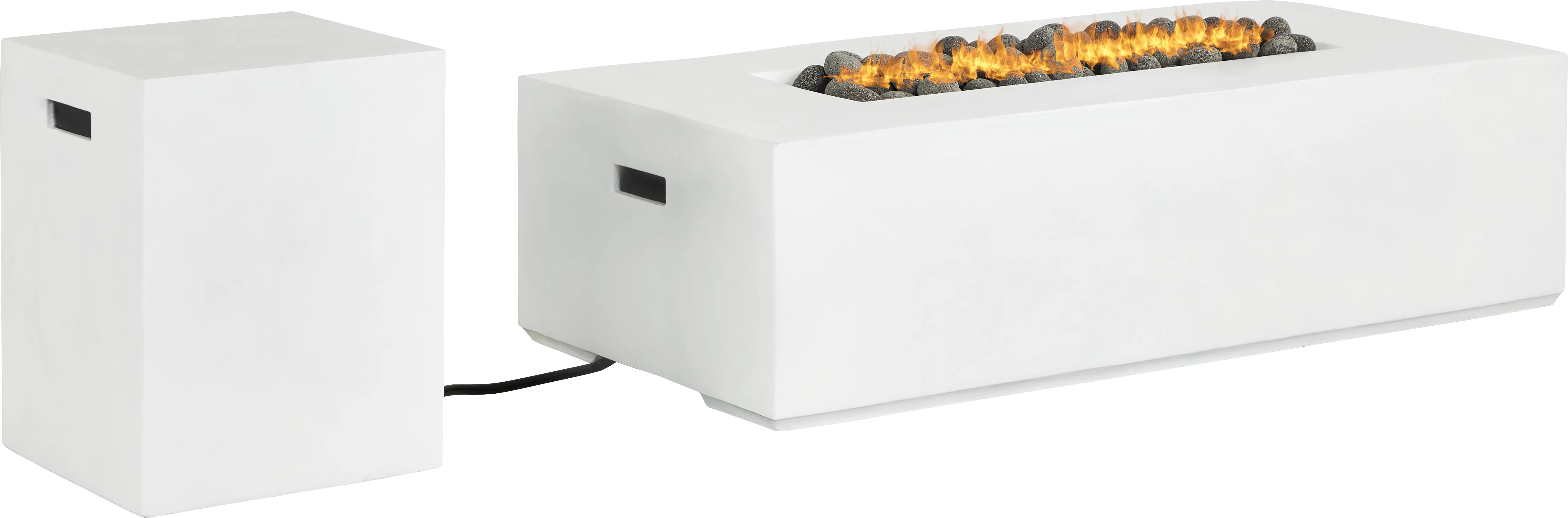 Phoenix White Rectangle Fire Pit - Thumbnail - Image 1
