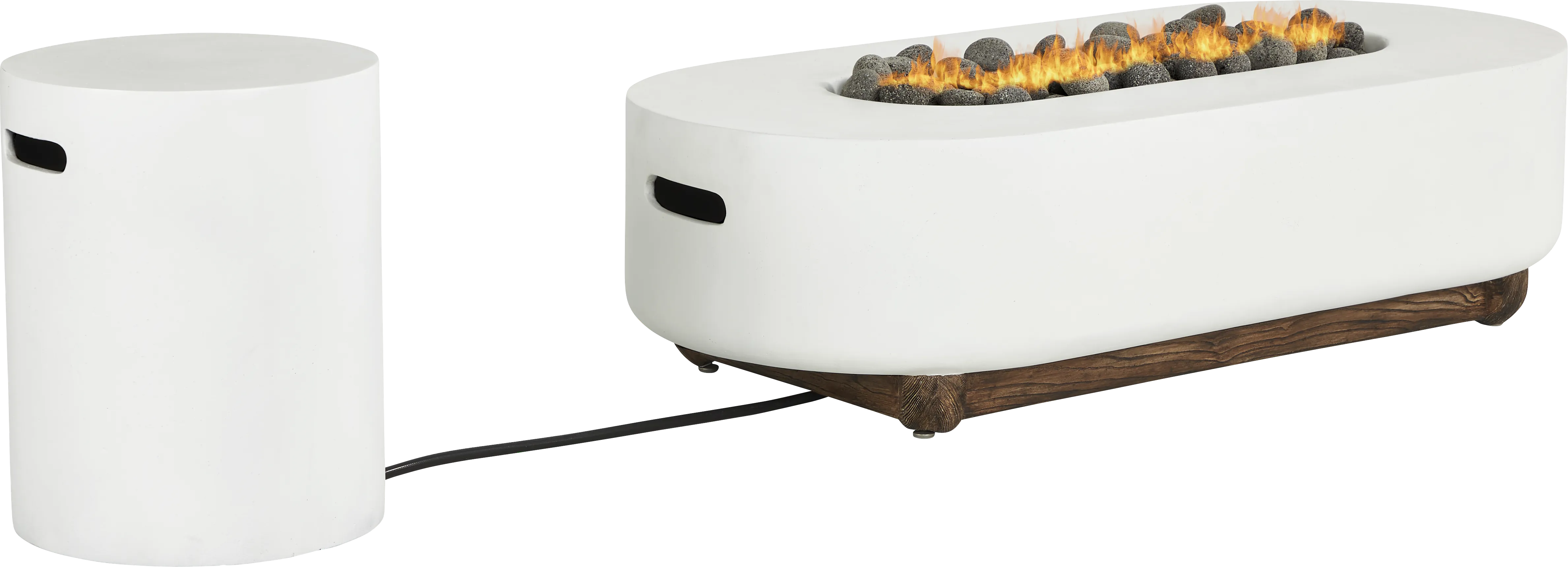 Phoenix White Oval Fire Pit - Thumbnail - Image 1