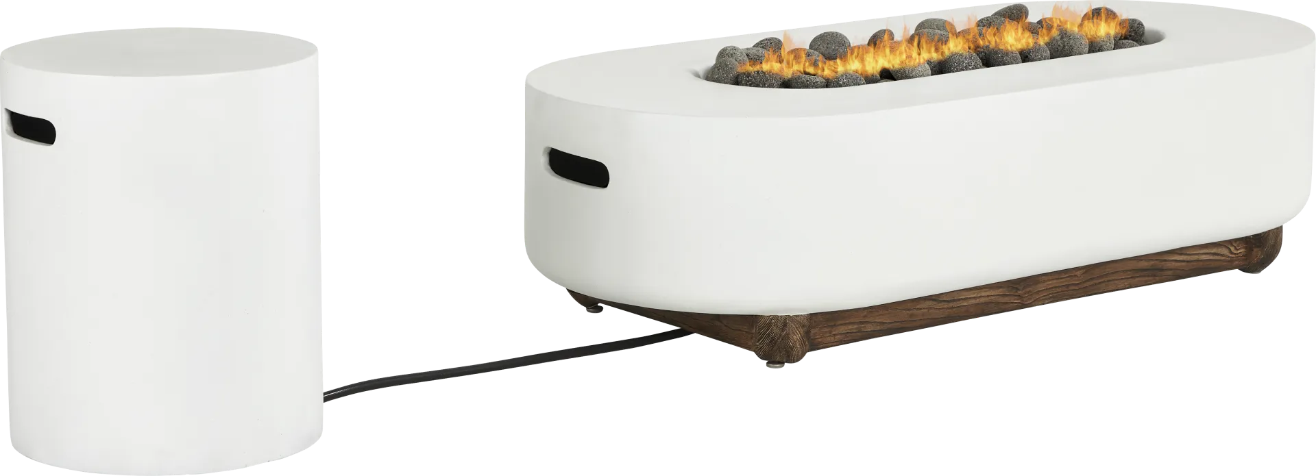 Phoenix White Oval Fire Pit - Image 1