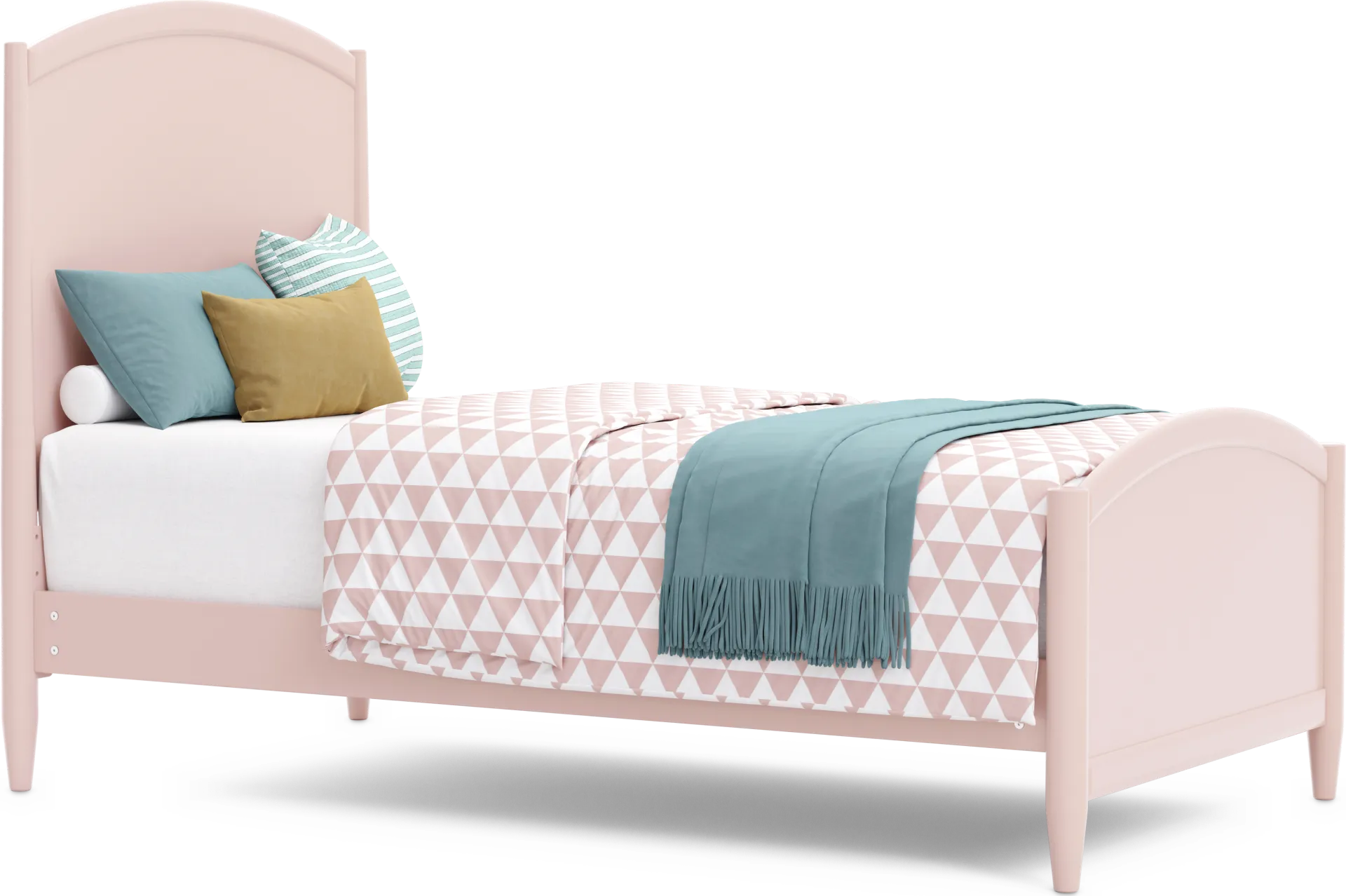 Kids Modern Colors Pink Twin Panel Bed - Image 2