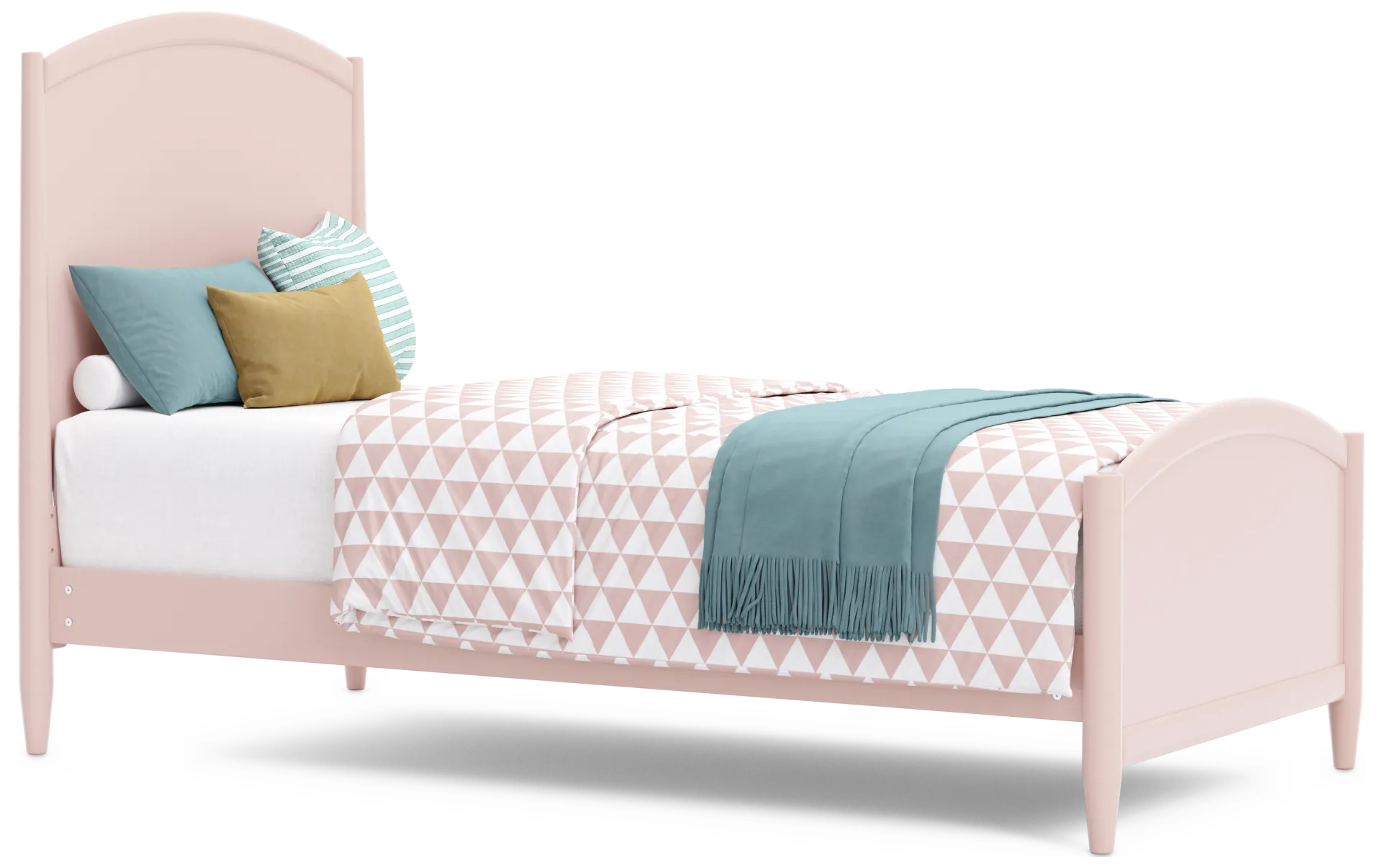 pink 3 pc twin xl panel bed