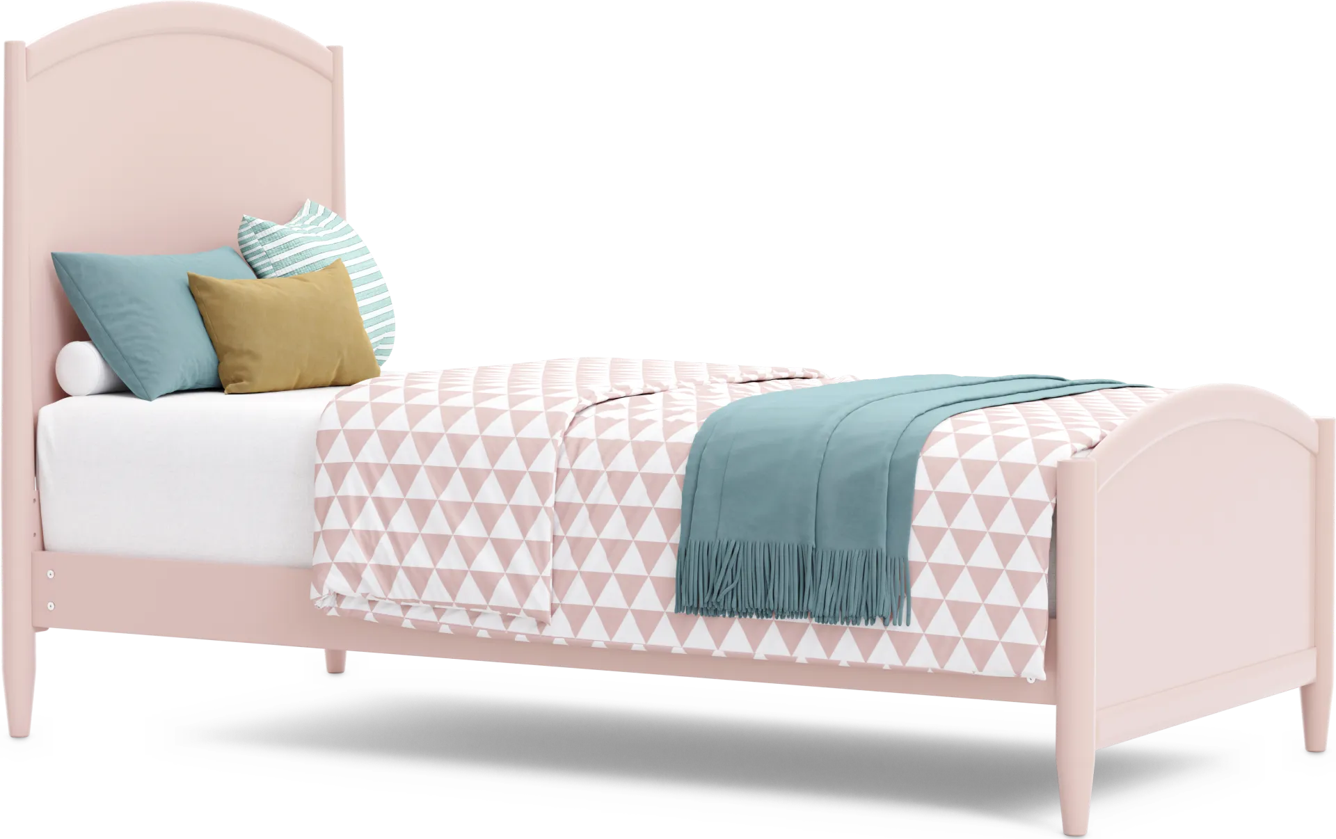 Kids Modern Colors Pink Twin XL Panel Bed - Image 1