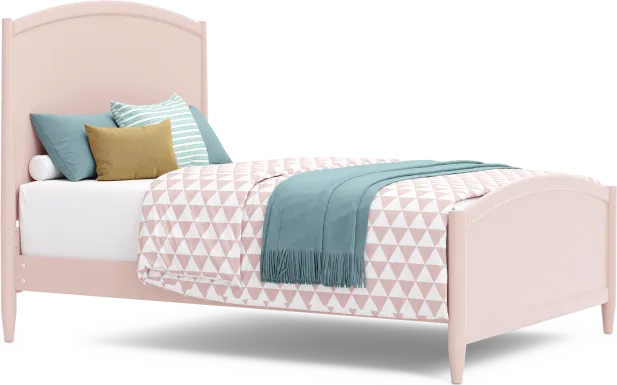 Kids Modern Colors Pink Full Panel Bed
