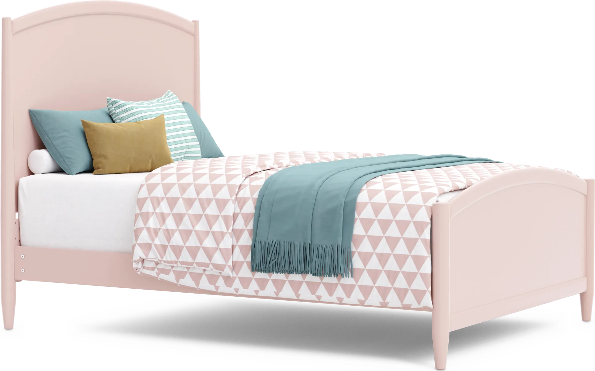 Kids Modern Colors Pink Full Panel Bed - Image 2