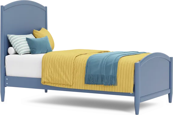 Kids Modern Colors Slate Blue Twin Panel Bed