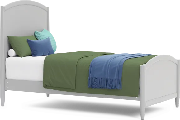 Kids Modern Colors Light Gray Twin Panel Bed