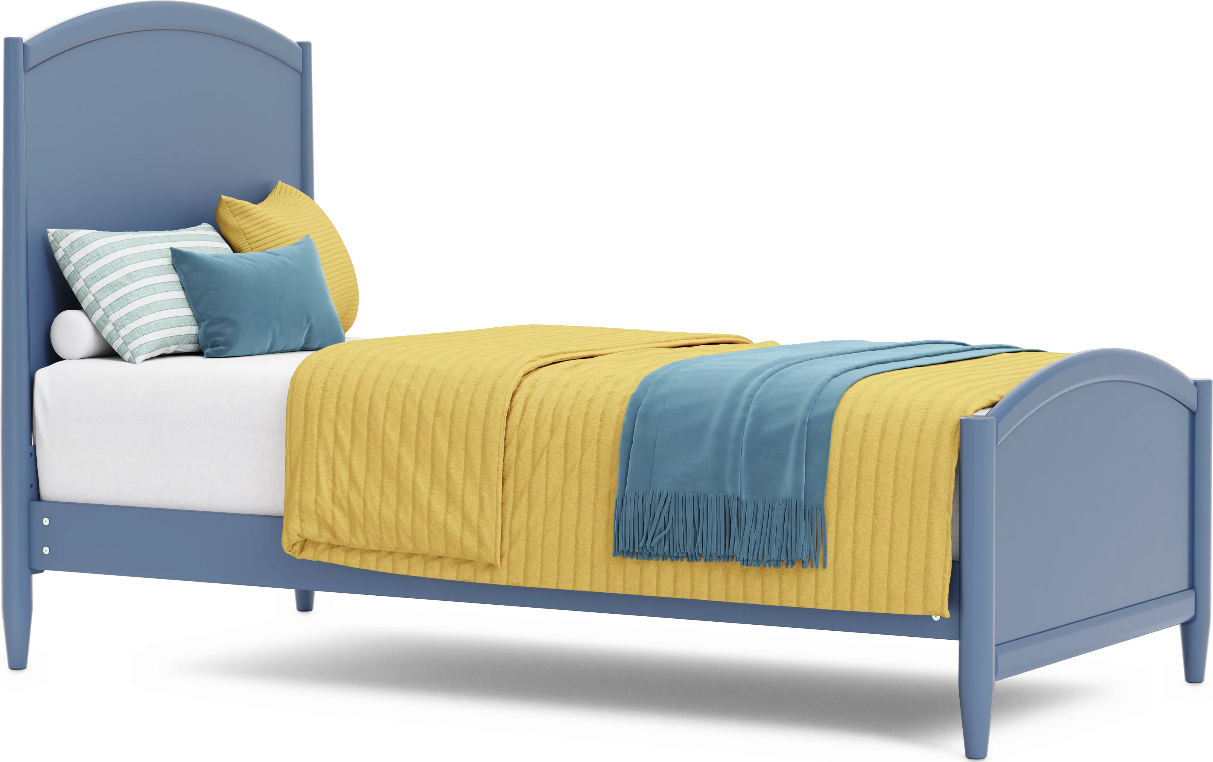 Kids Modern Colors Slate Blue Twin XL Panel Bedroom - Thumbnail - Image 2