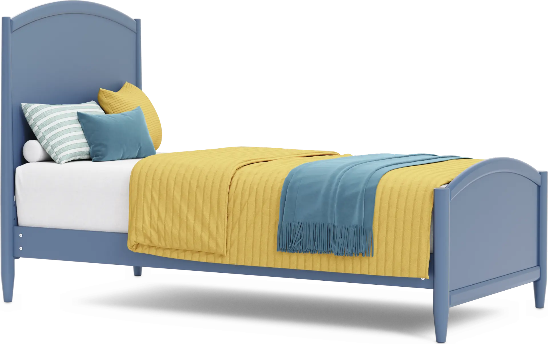 Kids Modern Colors Slate Blue Twin XL Panel Bed