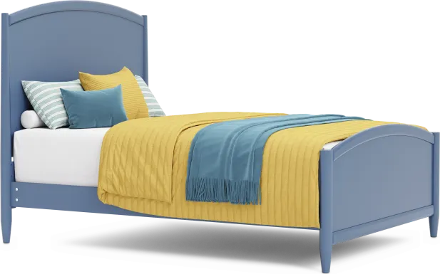 Kids Modern Colors Slate Blue Full Panel Bed