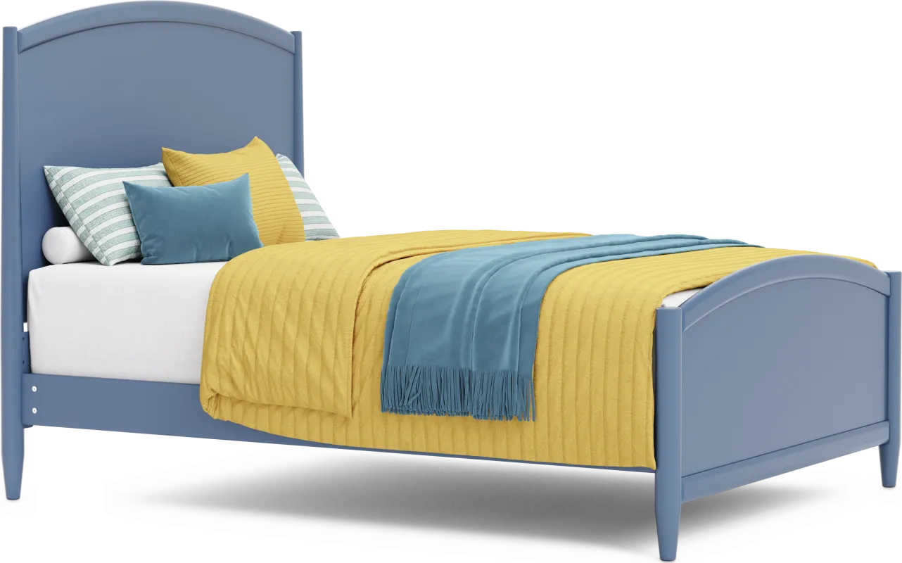 Kids Modern Colors Slate Blue Full Panel Bed
