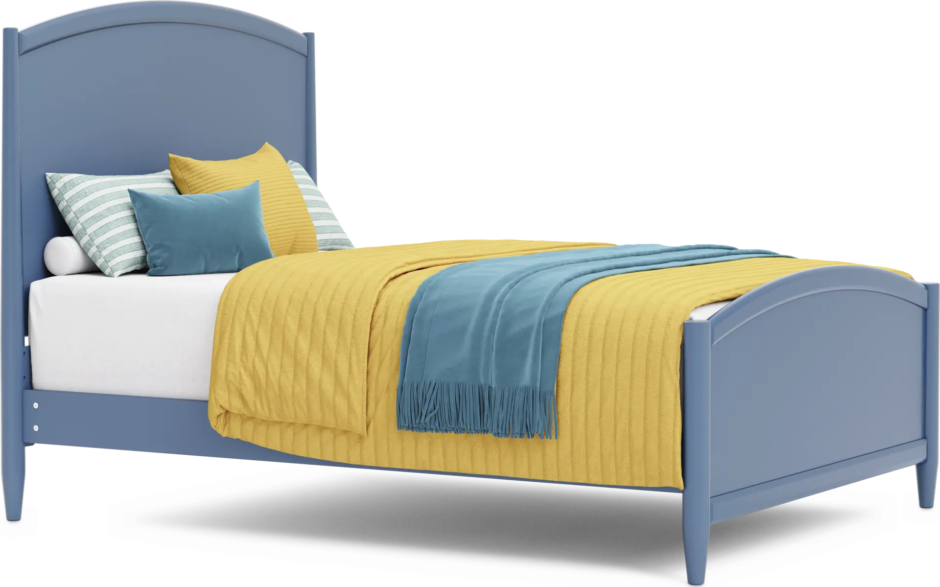 Kids Modern Colors Slate Blue Full Panel Bed