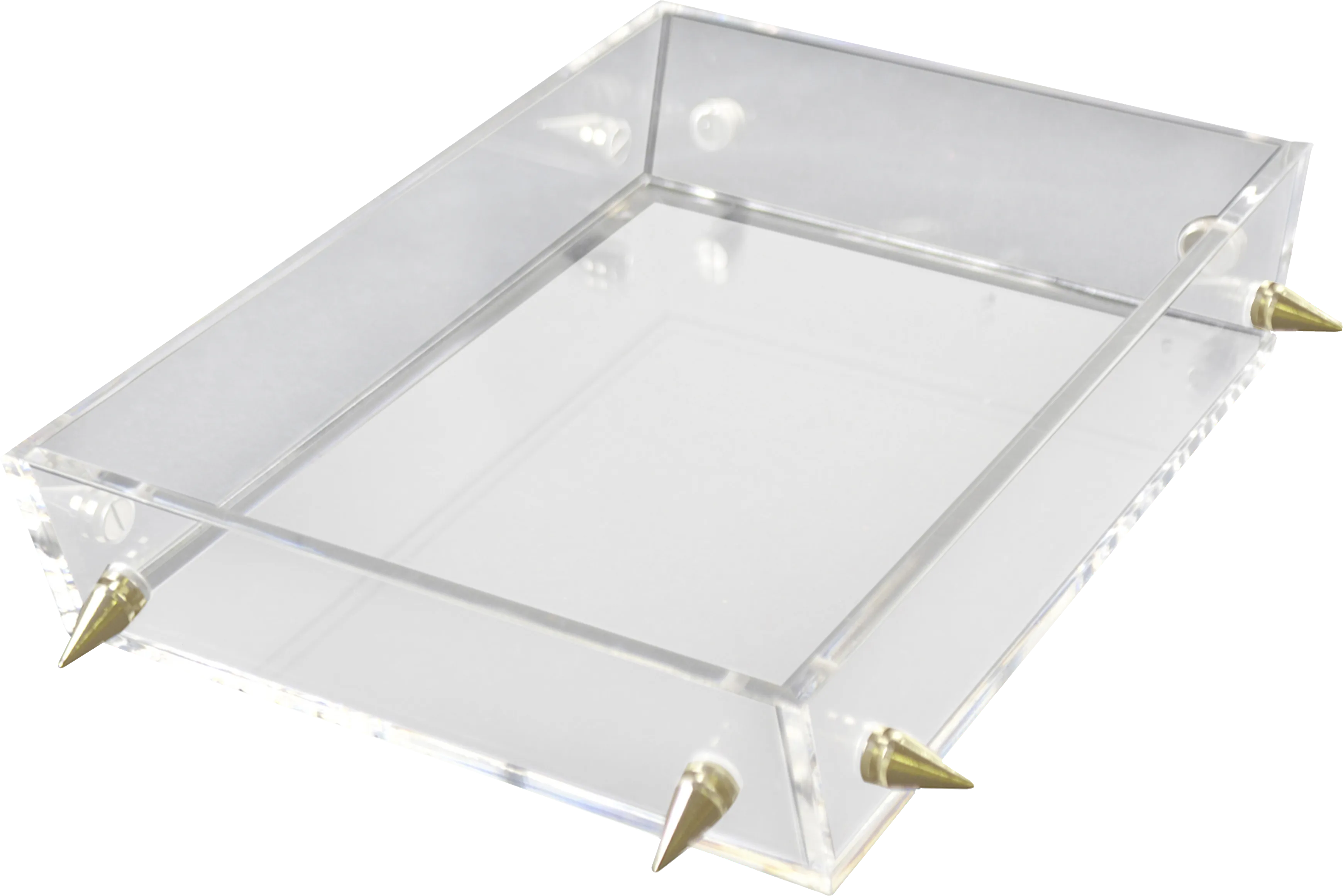 Digbo Clear/Gold Tray, Small - Thumbnail - Image 1