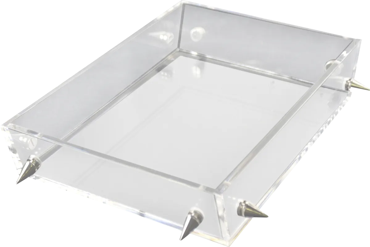 Digbo Clear/Silver Tray, Small