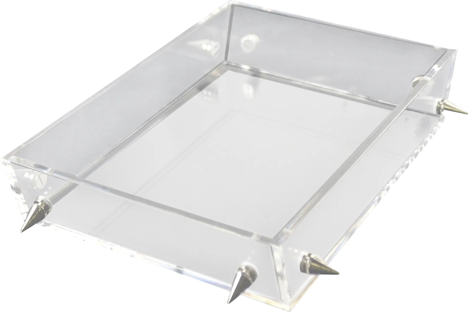 Digbo Clear/Silver Tray, Small