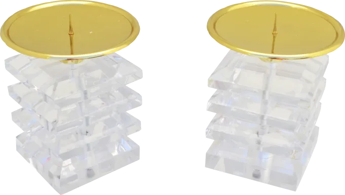 Chesterver Clear Candle Holder, Set of 2