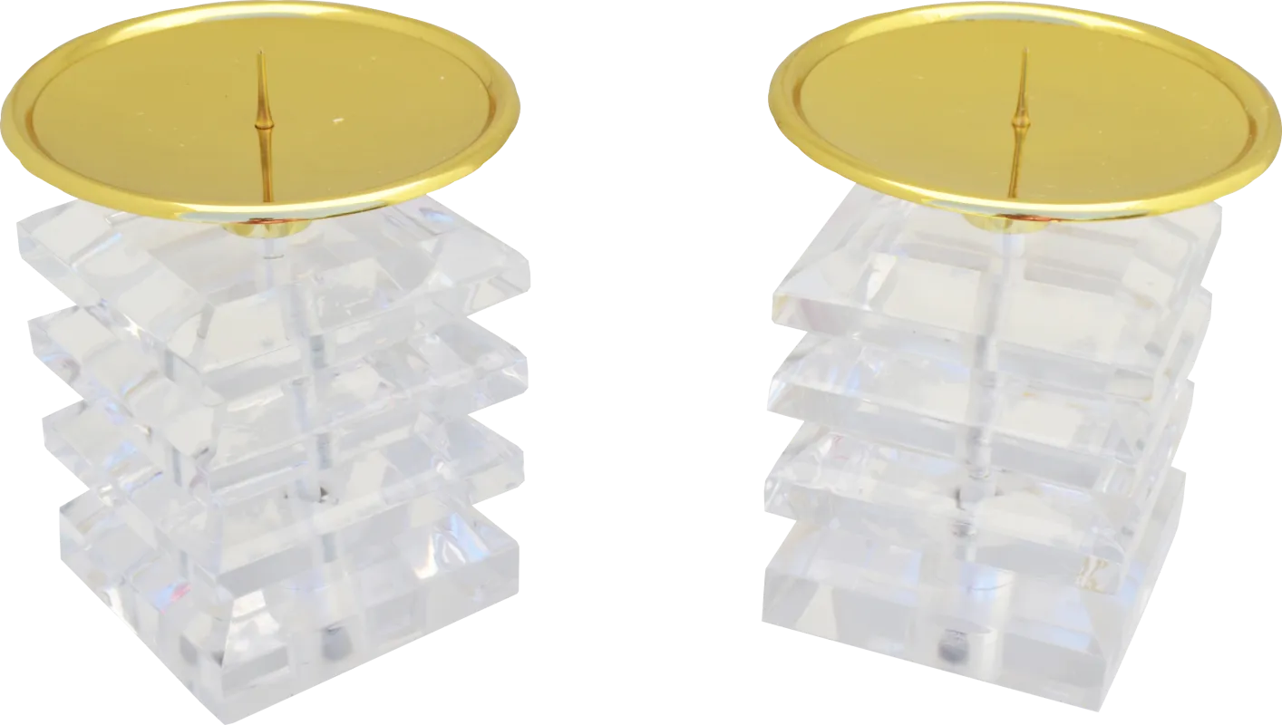 Chesterver Clear Candle Holder, Set of 2