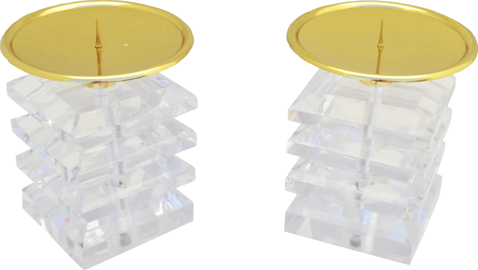 Chesterver Clear Candle Holder, Set of 2 - Image 1