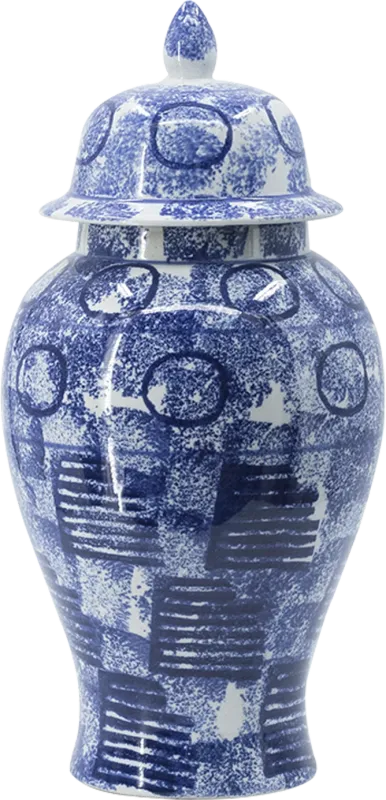 Ifan II Blue Ginger Jar, Large