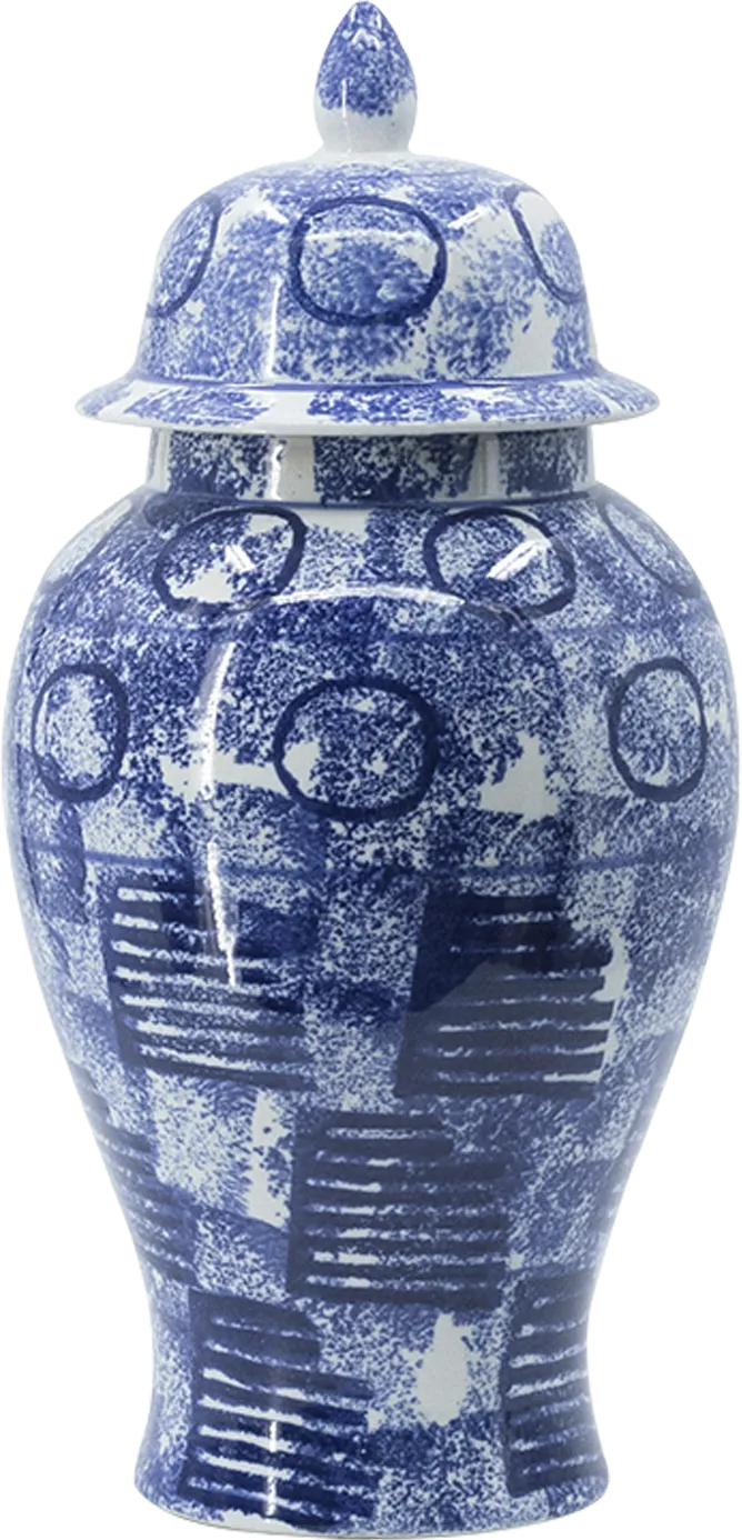 Ifan II Blue Ginger Jar, Large - Image 1