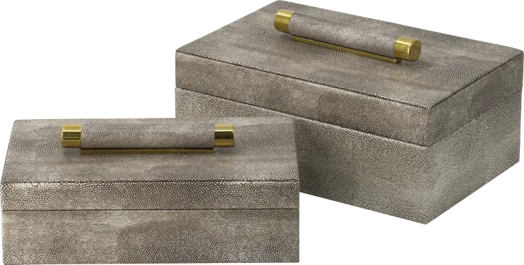 Willowstem II Gray Box, Set of 2